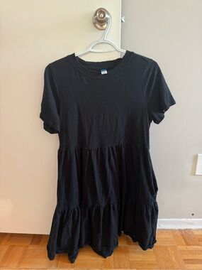Old Navy Black Short Sleeve Crewneck Dress